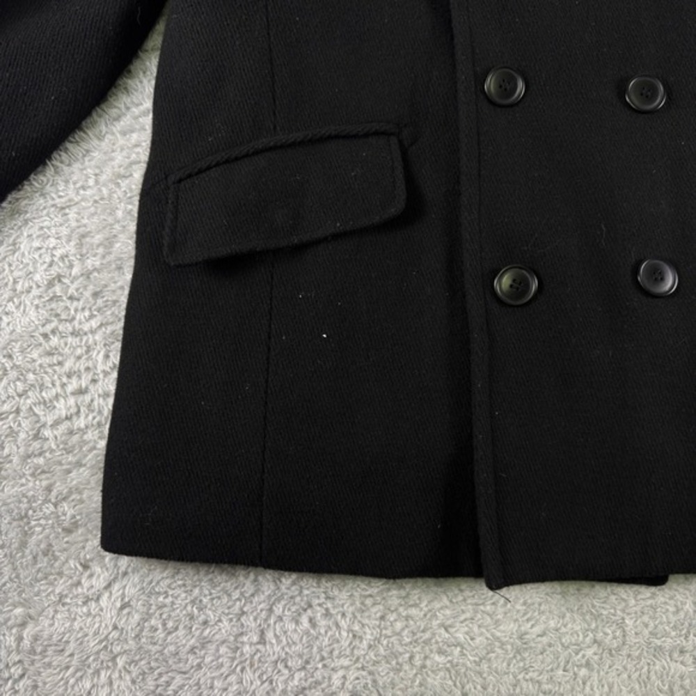 Levis Mens Black Wool Blend Double Breasted Peacoat Jacket XL RN54163 - Picture 8 of 14